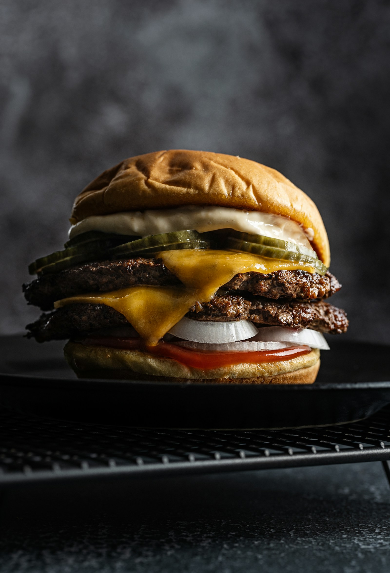Illustrative burger photograph
